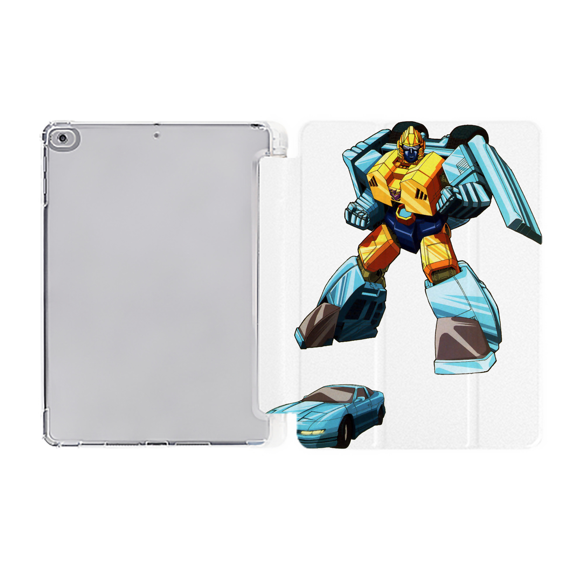 （画像用）  IPad ケース ペン収納付き 三つ折りスタンド PUレザー×シリコン 対応機種9.5/10.5/10.9インチ